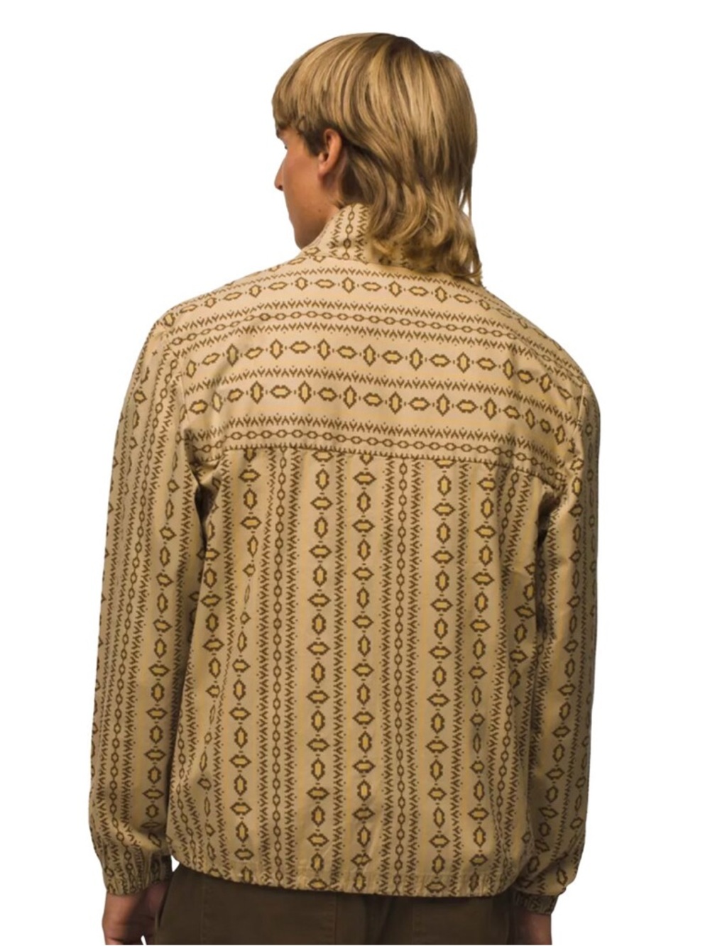 PrAna Saucha Jacket Full Zip Relaxed Fit Aztec Southwestern Brown Mens Medium - Picture 4 of 4